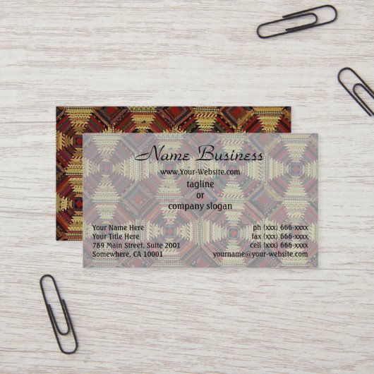 Design des Patchwork-Patchworks für Ananas Visitenkarte (Vorderseite/Rückseite Beispiel)