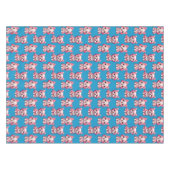 Design des Pink Puppy Docks - Blau Tischdecke (Vorderseite (Horizontal))