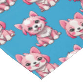 Design des Pink Puppy Docks - Blau Tischdecke (Schrägansicht)