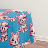 Design des Pink Puppy Docks - Blau Tischdecke (Beispiel)