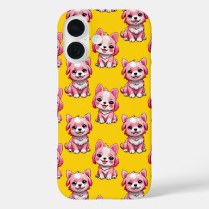 Design des Pink Puppy Docks - Gelb iPhone 16 Hülle