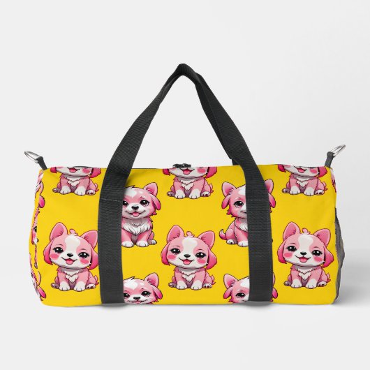 Design des Pink Puppy Docks - Gelb Duffle Bag (Vorderseite)