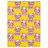 Design des Pink Puppy Docks - Gelb Klemmbrett (Rückseite)