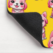 Design des Pink Puppy Docks - Gelb Mousepad (Ecke)