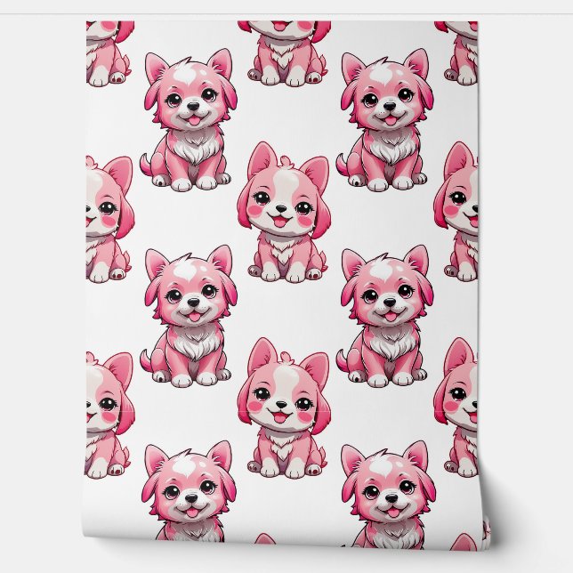 Design des Pink Puppy Docks - Weiß Tapete (Abrollen)