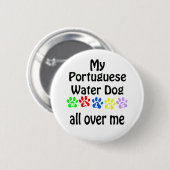 Design des portugiesischen Wasserhundes Button (Vorne & Hinten)
