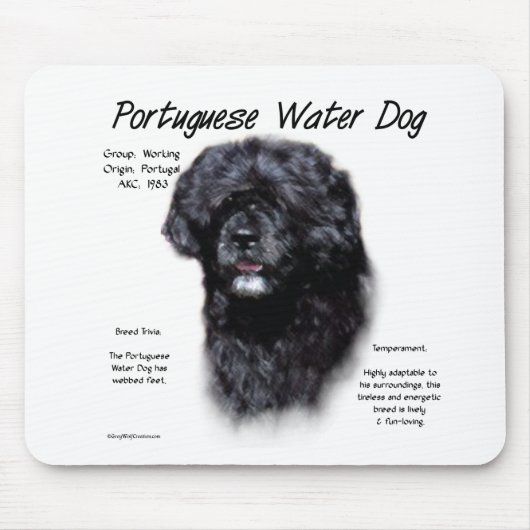 Design des portugiesischen Wasserhundes Mousepad (Vorne)