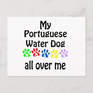 Design des portugiesischen Wasserhundes Postkarte
