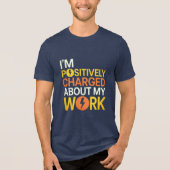 Design des positiv geladenen elektrischen Blitzes Tri-Blend Shirt (Vorderseite)