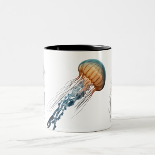 Design des Quallencup-Designs Zweifarbige Tasse (Mittel)
