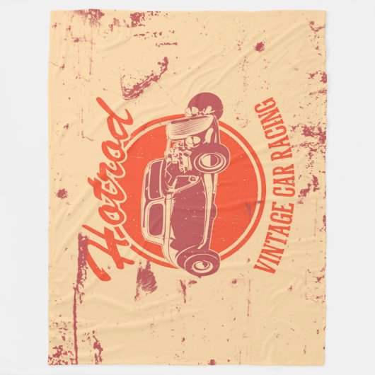 Design des Retro-Autos Fleecedecke (Vorderseite)
