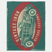 Design des Retro-Autos Fleecedecke (Vorderseite)