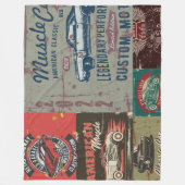Design des Retro-Autos Fleecedecke (Vorderseite)
