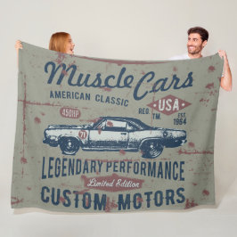 Design des Retro-Autos Fleecedecke