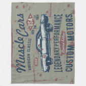Design des Retro-Autos Fleecedecke (Vorderseite)