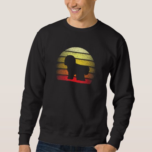 Design des Retro Sunset Bichon Frise Dog Sweatshirt (Vorderseite)