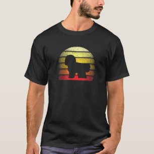 Design des Retro Sunset Bichon Frise Dog T-Shirt