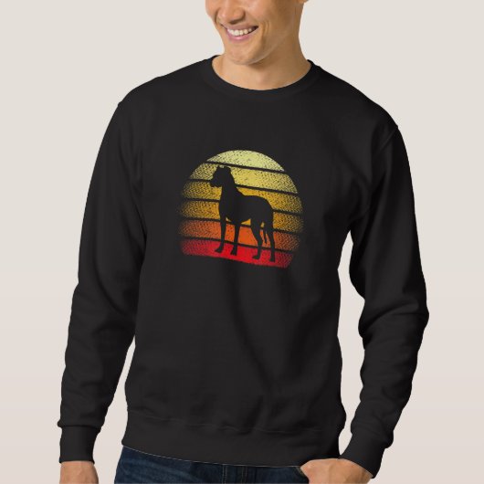 Design des Retro Sunset Rottweiler Dog Sweatshirt (Vorderseite)
