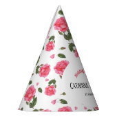 Design des rosa-rosa-Shabby Chic Partyhütchen (Links)