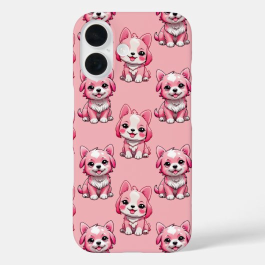 Design des rosa Welpen-Hundes - Rosa Case-Mate iPhone Hülle (Rückseite)