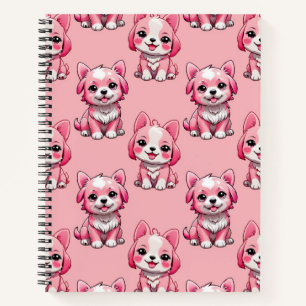 Design des rosa Welpen-Hundes - Rosa Notizblock