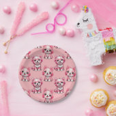 Design des rosa Welpen-Hundes - Rosa Pappteller (Party)