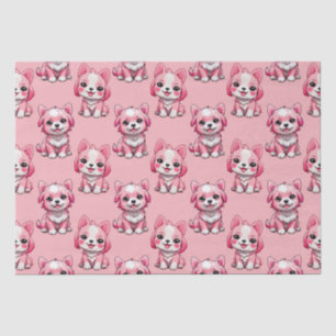 Design des rosa Welpen-Hundes - Rosa Seidenpapier