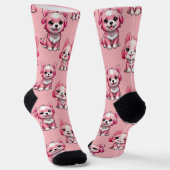 Design des rosa Welpen-Hundes - Rosa Socken (Gewinkelt)