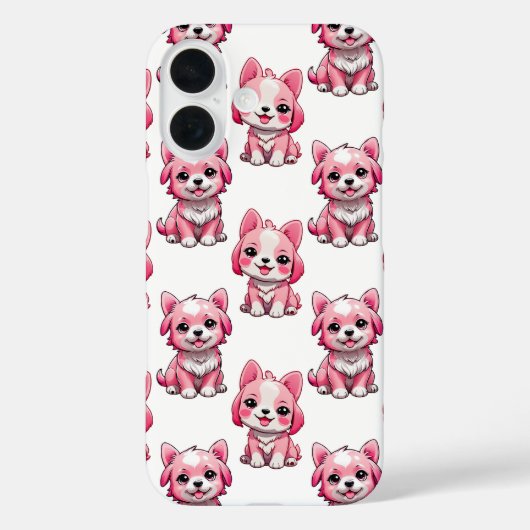 Design des rosa Welpen-Hundes - weiß Case-Mate iPhone Hülle (Rückseite)