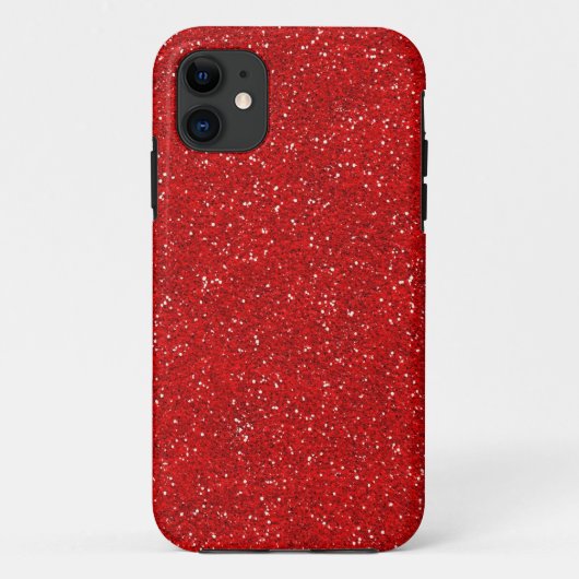 Design des roten Glitzer Sparkle Grafikdesign Case-Mate iPhone Hülle (Rückseite)