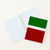 Design des roten grünen Blocksticks Notizblock (Innenseite)
