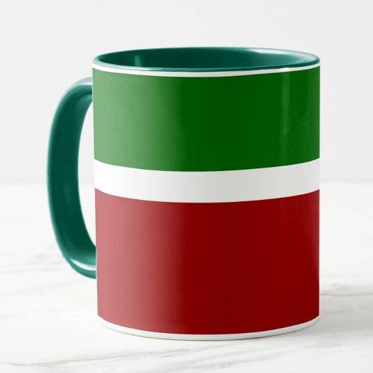 Design des roten grünen Blocksticks Tasse