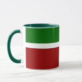 Design des roten grünen Blocksticks Tasse (Links)