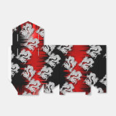 Design des roten und schwarzen chinesischen Drache Geschenkschachtel (Ungefaltet)