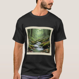 Design des ruhigen Waldstromes T - Shirt