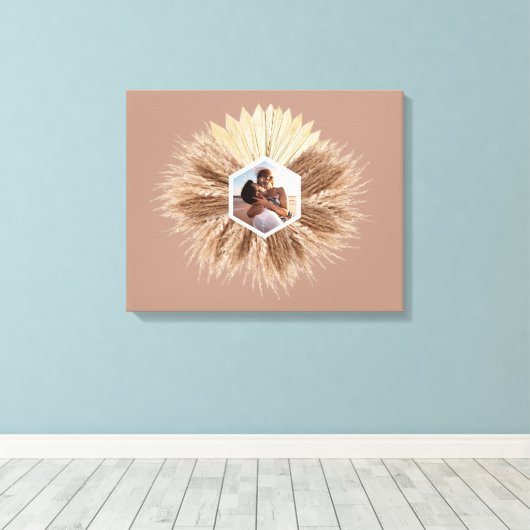 Design des rustikalen, warmen neutralen Fotos Leinwanddruck (Insitu (Holzboden))