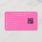 Design des Salons in heißen rosa Farben Visitenkarte (Rückseite)