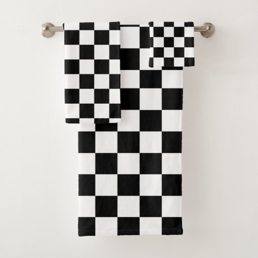 Design des Schachbretts für Rennwagen Badhandtuch Set (Insitu)