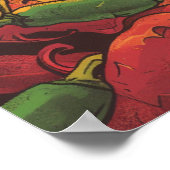 Design des scharfen Sauce-Labels - individuell ein Poster (Ecke)