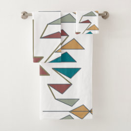 Design des schrägen Dreiecks Badhandtuch Set
