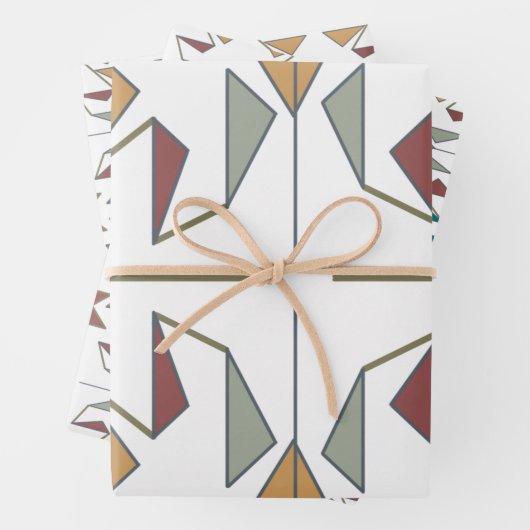 Design des schrägen Dreiecks Geschenkpapier Set (Beispiel)