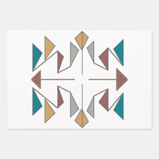 Design des schrägen Dreiecks Geschenkpapier Set (Vorderseite)