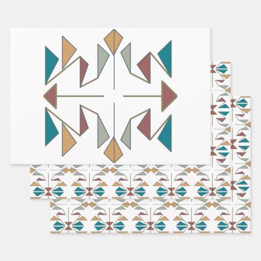 Design des schrägen Dreiecks Geschenkpapier Set (Set)