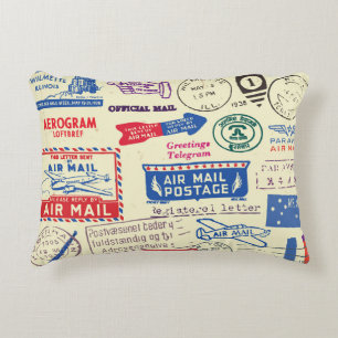 Design des Set für die Vintage Briefmarke. Dekokissen