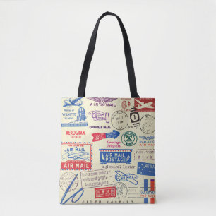 Design des Set für die Vintage Briefmarke. Tasche