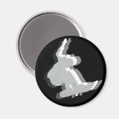 Design des Snowboard-Logos Magnet (Vorderseite/Rückseite)