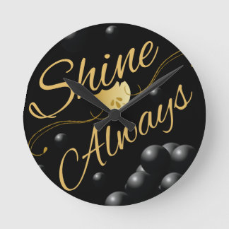 Design des Sonnensystems für Golden Text Runde Wanduhr