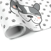 Design des spielerischen Hundes Geschenkpapier (Rolleneckpunkt)