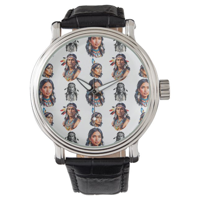 Design des Stammmusters eines systemeigenen Amerik Armbanduhr (Vorderseite)