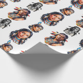 Design des Stammmusters eines systemeigenen Amerik Geschenkpapier (Ecke)